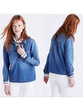 Madewell Denim Pocket Popover Shirt